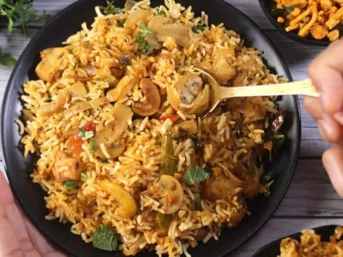 Veg Mushroom Biryani